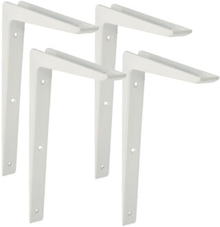 amig Plankdrager/planksteun van aluminium - 4x - gelakt wit - H250 x B200 mm
