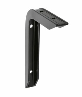 amig Plankdrager/planksteun van aluminium - gelakt zwart - H200 x B150 mm - heavy support