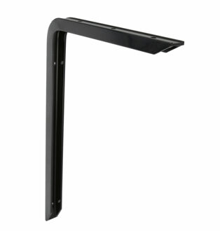 amig Plankdrager/planksteun van aluminium - gelakt zwart - H350 x B200 mm - heavy support