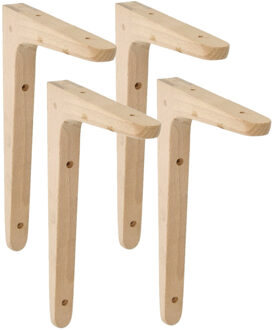 amig Plankdrager/planksteun van hout - 4x - lichtbruin - H300 x B200 mm