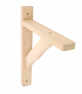 amig Plankdrager/planksteun van hout - lichtbruin - H230 x B170 mm - Tot 90 kg