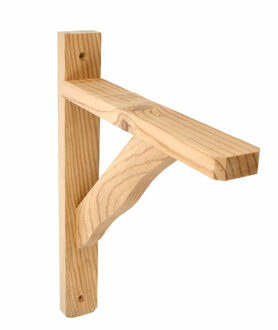 amig Plankdrager/planksteun van hout - lichtbruin - H280 x B230 mm - Tot 95 kg