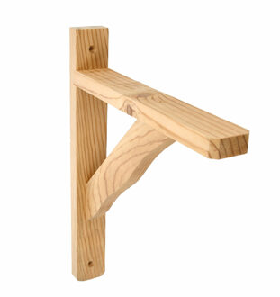 amig Plankdrager/planksteun van hout - lichtbruin - H320 x B280 mm - Tot 105 kg