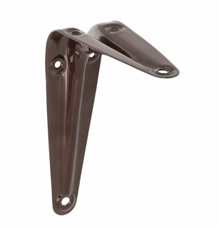 amig Plankdrager/planksteun van metaal - gelakt bruin - 150 x 125 mm