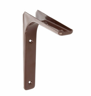 amig Plankdrager/planksteun van metaal - gelakt bruin - H150 x B125 mm