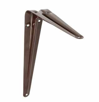 amig Plankdrager/planksteun van metaal - gelakt bruin - H175 x B150 mm