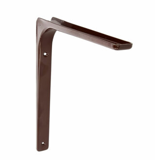 amig Plankdrager/planksteun van metaal - gelakt bruin - H250 x B350 mm