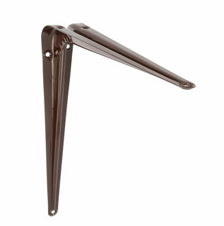 amig Plankdrager/planksteun van metaal - gelakt bruin - H350 x B300 mm - Plankdragers