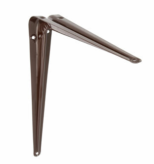 amig Plankdrager/planksteun van metaal - gelakt bruin - H450 x B400 mm