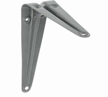 amig Plankdrager/planksteun van metaal - gelakt grijs - 100 x 125 mm - Plankdragers