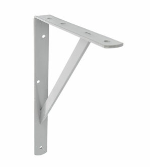 amig Plankdrager/planksteun van metaal - gelakt grijs - H600 x B375 mm - Tot 150 kg