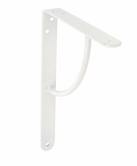 amig Plankdrager/planksteun van metaal - gelakt wit - H250 x B200 mm - Tot 90 kg