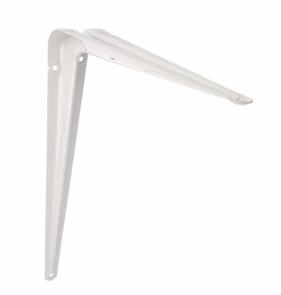 amig Plankdrager/planksteun van metaal - gelakt wit - H450 x B400 mm