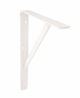amig Plankdrager/planksteun van metaal - gelakt wit - H600 x B375 mm - Tot 150 kg