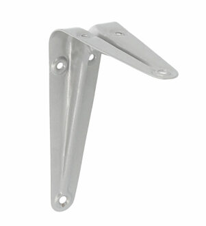 amig Plankdrager/planksteun van metaal - gelakt zilver - 100 x 125 mm