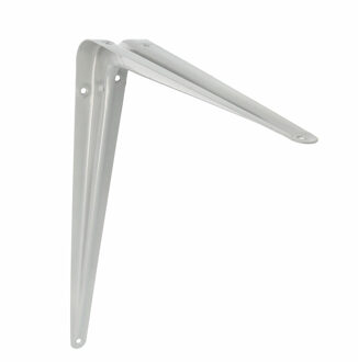 amig Plankdrager/planksteun van metaal - gelakt zilver - H350 x B300 mm