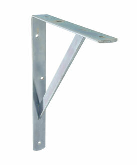 amig Plankdrager/planksteun van metaal - gelakt zilver - H600 x B375 mm - Tot 150 kg