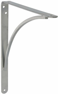 amig Plankdrager/planksteun van metaal - gelakt zilvergrijs - H150 x B125 mm - Tot 105 kg