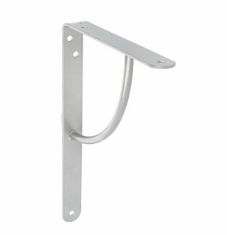 amig Plankdrager/planksteun van metaal - gelakt zilvergrijs - H150 x B125 mm - Tot 110 kg