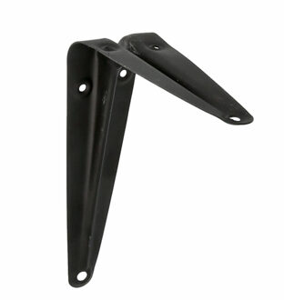 amig Plankdrager/planksteun van metaal - gelakt zwart - 100 x 125 mm