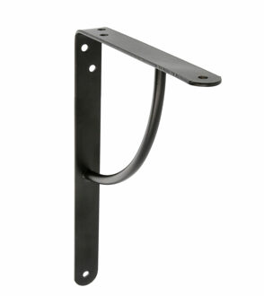 amig Plankdrager/planksteun van metaal - gelakt zwart - H150 x B125 mm - Tot 110 kg