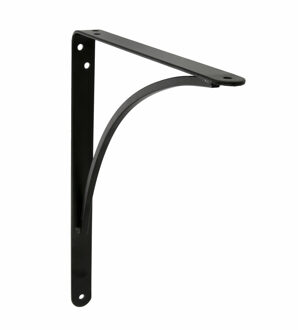 amig Plankdrager/planksteun van metaal - gelakt zwart - H200 x B150 mm - Tot 75 kg