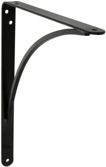 amig Plankdrager/planksteun van metaal - gelakt zwart - H250 x B200 mm - Tot 65 kg