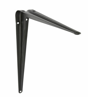 amig Plankdrager/planksteun van metaal - gelakt zwart - H400 x B350 mm