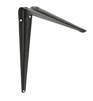 amig Plankdrager/planksteun van metaal - gelakt zwart - H450 x B400 mm