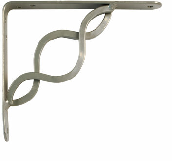 amig Plankdrager/steun/beugel Decoratief - metaal - zilver - H200 x B150 mm - Tot 180 kg