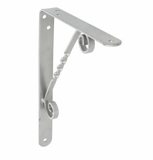amig Plankdrager/steun/beugel Decoratief - metaal - zilvergrijs - H150 x B125 mm - Tot 145 kg