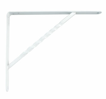 amig Plankdrager/steun/beugel Spiraal - metaal - wit - H250 x B200 mm - Tot 225 kg