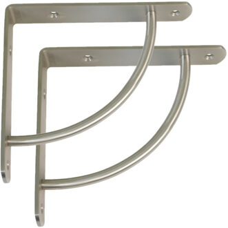 amig Plankdrager/steun Heavy Support - 2x - metaal - zilver - H220 x B220 mm - Tot 150 kg