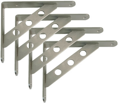 amig Plankdrager/steun Heavy Support - 4x - metaal - zilver - H300 x B240 mm - Tot 260 kg