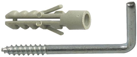 amig Schroefduimen met muurplug - 6x - verzinkt staal - 30 mm - zilver - DHZ ijzerwaren - A merk