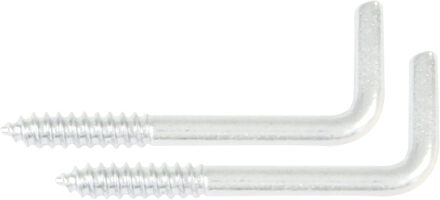 amig Schroefhaken - 16x - staal - 50 mm - wit - DHZ ijzerwaren - A merk kwaliteit
