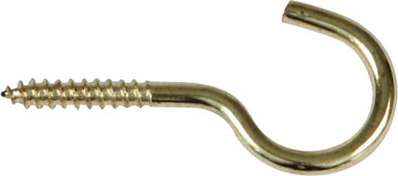 amig Schroefhaken - 21x - staal - 29 mm - goud - DHZ ijzerwaren - A merk kwaliteit