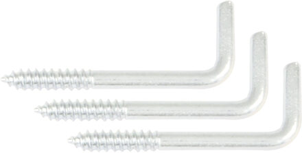 amig Schroefhaken - 30x - staal - 40 mm - wit - DHZ ijzerwaren - A merk kwaliteit