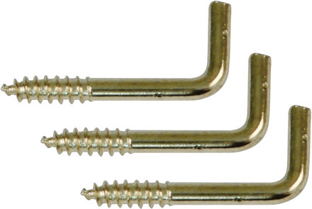 amig Schroefhaken - 30x - staal - 50 mm - goud - DHZ ijzerwaren - A merk kwaliteit