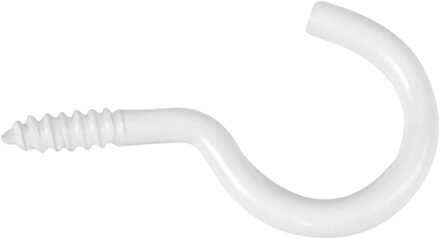 amig Schroefhaken - 6x - staal - 50 mm - wit - DHZ ijzerwaren - A merk kwaliteit