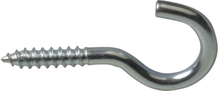 amig Schroefhaken - 8x - verzinkt staal - 60 mm - zilver - DHZ ijzerwaren - A merk kwaliteit