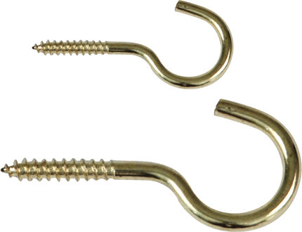 amig Schroefhaken Set - 26 delig - staal - goud - messing - DHZ ijzerwaren - A merk kwaliteit