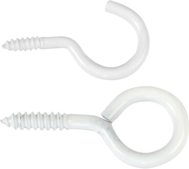 amig Schroefhaken Set - 38-delig - staal - wit - DHZ ijzerwaren - A merk kwaliteit