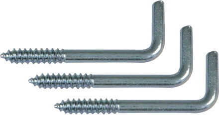 amig Schroefhaken Set - 64 delig - verzinkt staal - zilver - DHZ ijzerwaren - A merk kwaliteit