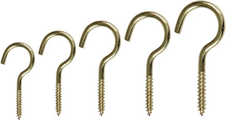 amig Schroefhaken Set - 67 delig - staal - goud - messing - DHZ ijzerwaren - A merk kwaliteit