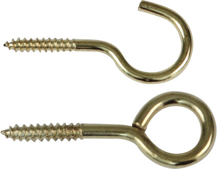 amig Schroefhaken Set - 84 delig - staal - goud - messing - DHZ ijzerwaren - A merk kwaliteit