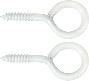 amig Schroefogen - 26x - staal - 30 mm - wit - DHZ ijzerwaren - A merk kwaliteit