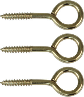 amig Schroefogen - 30x - staal - 50 mm - goud - DHZ ijzerwaren - A merk kwaliteit