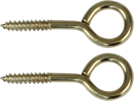 amig Schroefogen - 42x - staal - 30 mm - goud - DHZ ijzerwaren - A merk kwaliteit