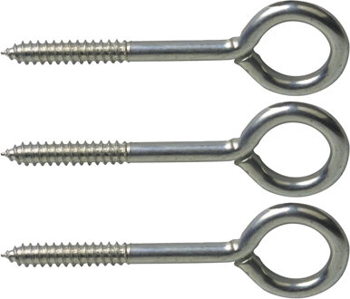 amig Schroefogen - 57x - staal - 40 mm - zilver - DHZ ijzerwaren - A merk kwaliteit